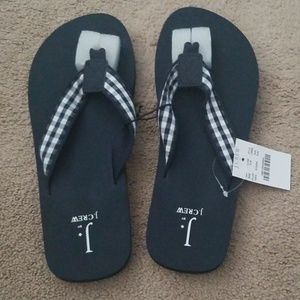 Gingham flip flops